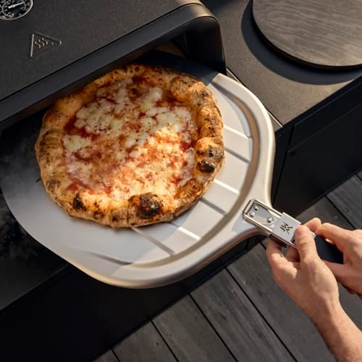WMF Pizzaiolo Pro Pizzaofen, 400°C Backtemperatur, automatisierte Drehmechanik, integrierte Temperaturüberwachung, großer Pizzastein (Ø 40 cm), schwarz – Bild 5