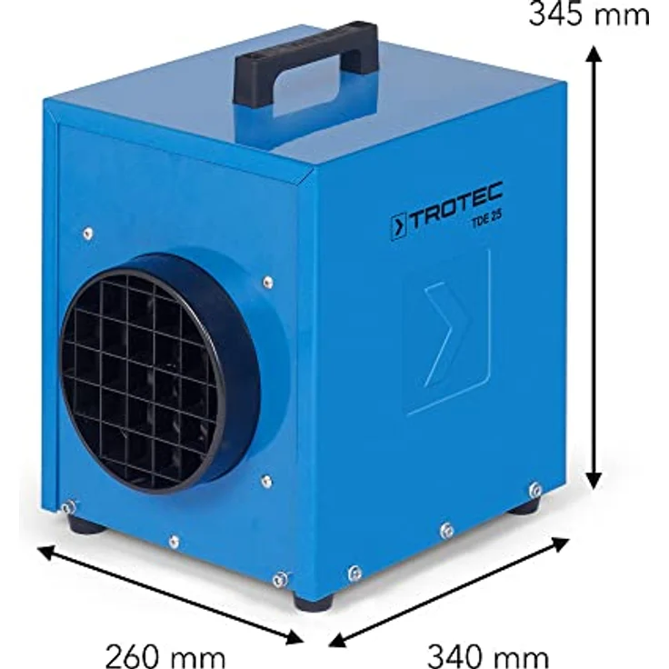 TROTEC Bauheizer TDE 25 – Heizleistung 3 kW – Luftmenge 206 m³/h – Heizgebläse elektrisch für Baustelle – Bild 2