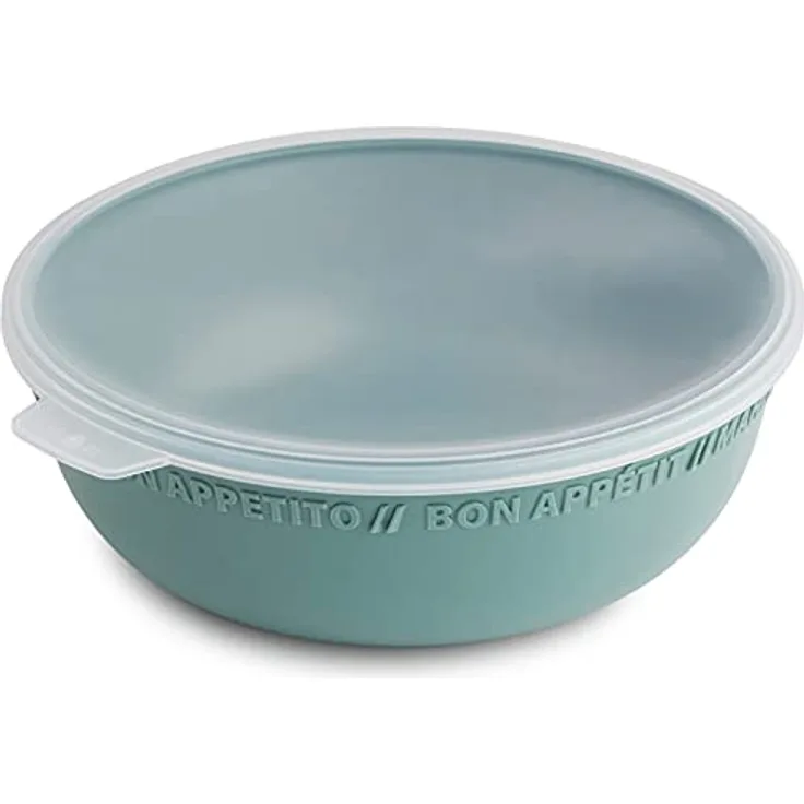 Rotho Tresa Schüssel Deckel, lebensmittelechter Kunststoff (PP) BPA-frei, grün/transparent, 1.02l, 18.2 cm, recycelbar und spülmaschinengeeignet