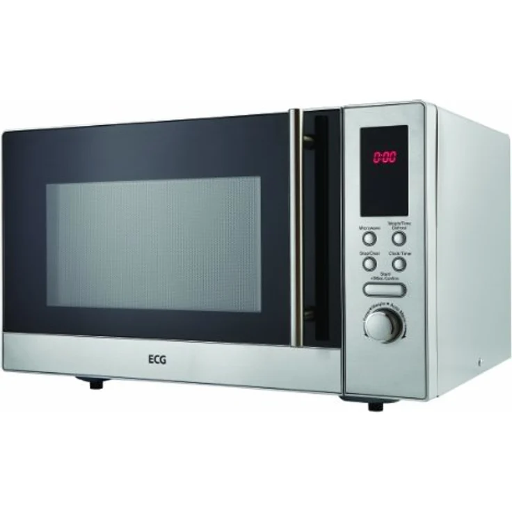 ECG MTD 231 S Mikrowelle, Standgerät, 800 Watt, 23 Liter Garraum, digitale Steuerung, Edelstahl, silber – Bild 2