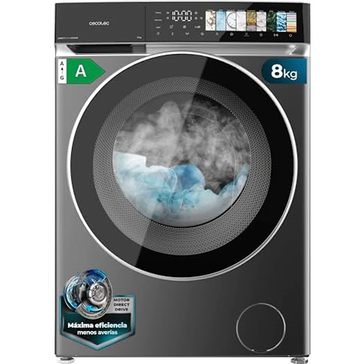 Cecotec Bolero DressCode 8970, 8 kg Waschmaschine mit Direct Drive Motor, 1400 U/min und 11 Waschprogrammen, Edelstahl – Bild 1