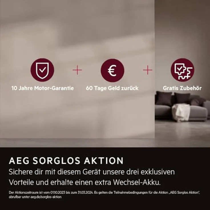 AEG ULTIMATE 7000 AP71UB14AM Akku-Staubsauger / leicht 2,2 kg / 70 % Recyclingmaterial / 50 Min. Laufzeit / 5-Stufige Filtration / alle Böden / Automatik / Zubehör / grau – Bild 3