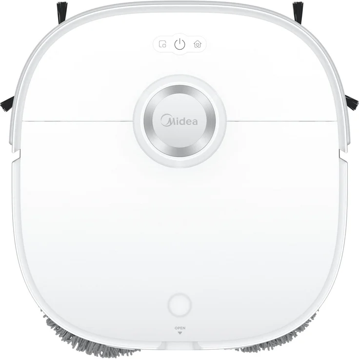 Midea Robot Vacuum Cleaner V12, 5000 Pa Saugwischroboter mit 3L Behälter und 5200 mAh Akku, Weiss