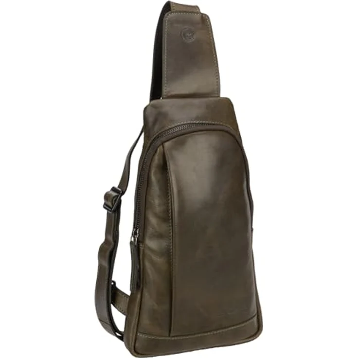 Greenburry Newport Umhängetasche aus 100% Leder, 33 cm, grün – Bild 1