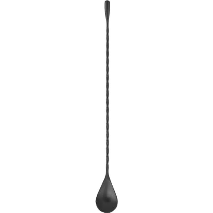 LURCH 240782 Barlöffel Drop, Edelstahl Cocktailrührlöffel 29cm mit 5ml Laffe, Smokey Grey