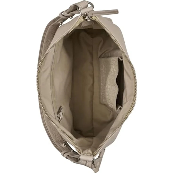 Burkely Soft Skylar Shoulderbag, graue Handtasche aus hochwertigem Rindsleder mit abnehmbarem Schulterriemen und LWG-Zertifikat – Bild 4