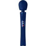 FUN FACTORY Massagestab VIM Wand Massager Midnight Blue - Aufladbares Massagegerät mit 3 verschiedenen Massageprogrammen und Massagekopf für Ganzkörpermassagen