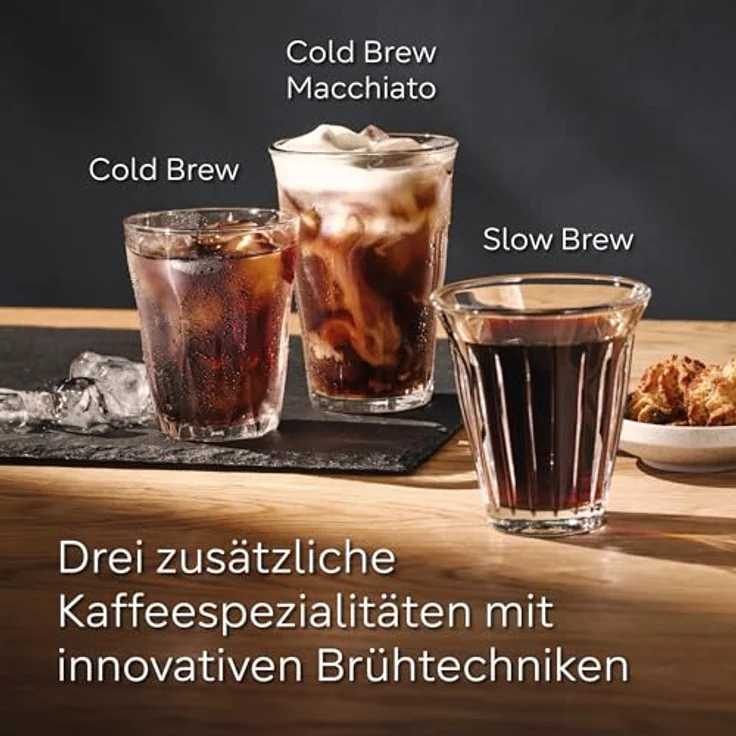 Siemens Kaffeevollautomat EQ700 classic TP715D01, App-Steuerung, Cold Brew, intuitives Full-Touch-Display, bis zu 10 individ. Kaffeekreationen als Favoriten, autom. Dampfreinigung, 1500 W, grau-silber – Bild 3