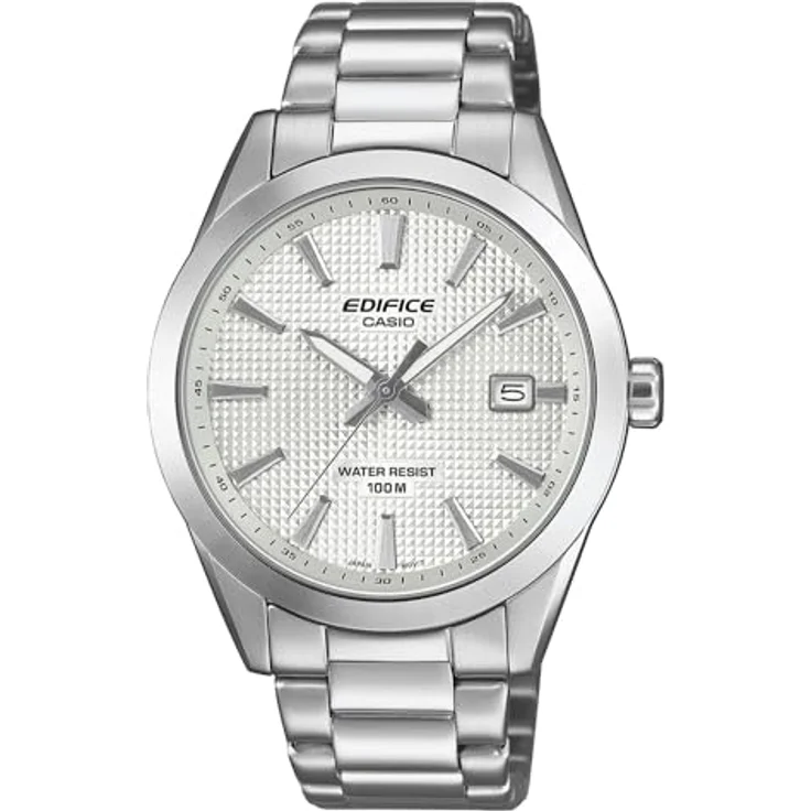 Casio EFV-160D-7AVEF, Herren-Armbanduhr aus Edelstahl mit weißem Zifferblatt, Quarzwerk und Kalenderfunktion – Bild 1