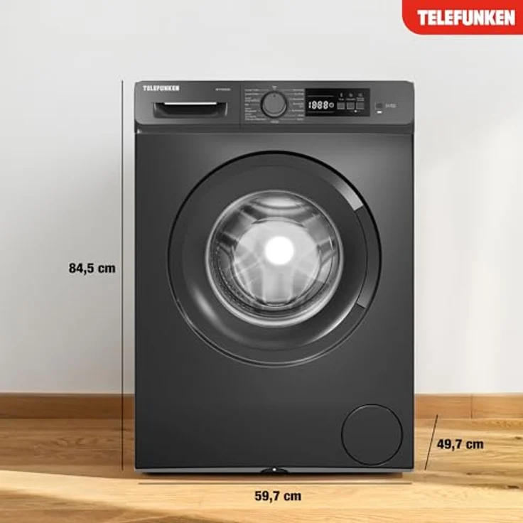 Telefunken W714AS1DI, Waschmaschine 7kg Frontlader mit 1400 U/Min, Inverter Motor, AquaStop, Schontrommel, dark inox – Bild 7