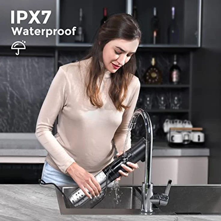 KitchenBoss Sous Vide Garer Stick WLAN: G330 Wifi Präzisionskocher Präziser Temperatureinstellung bis 90°C IPX7 Wasserdicht TFT Touch-Display Immersion Tauchzikulator 360° Zirkulation mit Timer – Bild 4