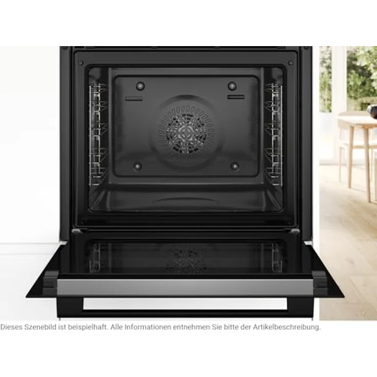Bosch Serie 4 HBA571BB3, Einbau-Backofen 60 x 60 cm, Schwarz, 71 l Garraum, 5 Beheizungsarten, Pyrolyse-Reinigung – Bild 6