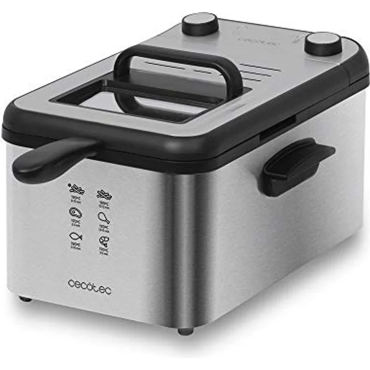 Cecotec Elektrische Fritteuse CleanFry Infinity 1, 3 L Fassungsvermögen, 2400 Watt, silber – Bild 2