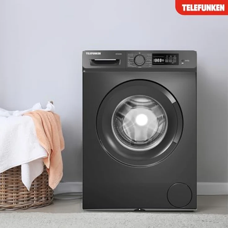 Telefunken W714AS1DI, Waschmaschine 7kg Frontlader mit 1400 U/Min, Inverter Motor, AquaStop, Schontrommel, dark inox – Bild 9