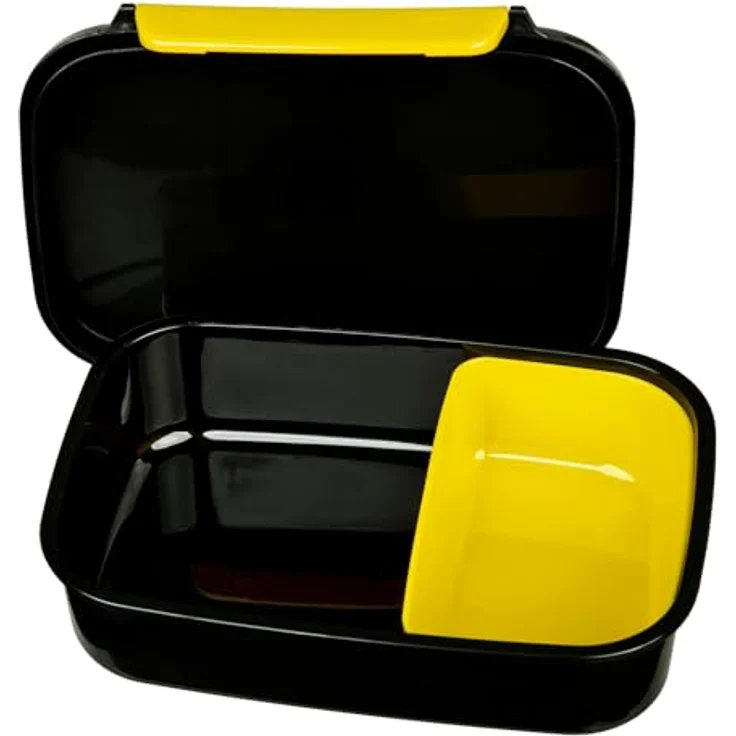 Batman Lunchbox, praktische Brotdose mit markantem Design, schwarz, 18 × 14 × 6 cm, leicht und kompakt – Bild 2