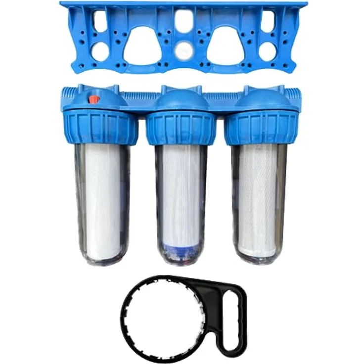 IBO 003482, Untertischwasserfilter, transparenter Kunststoff mit Hochleistungsfiltern, Blau – Bild 6