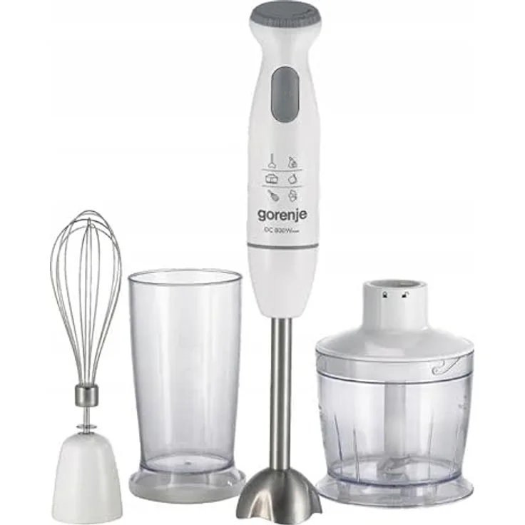 Gorenje HBC804QW Stabmixer, 800 Watt, 0,5 Liter, Kunststoff, weiß