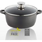 Berndes Induction Kochtopf Vario Click 20 cm, Induktion, Topf mit Deckel, allherdtauglich, robuster Aluguss, antihaft beschichtet, schwarz