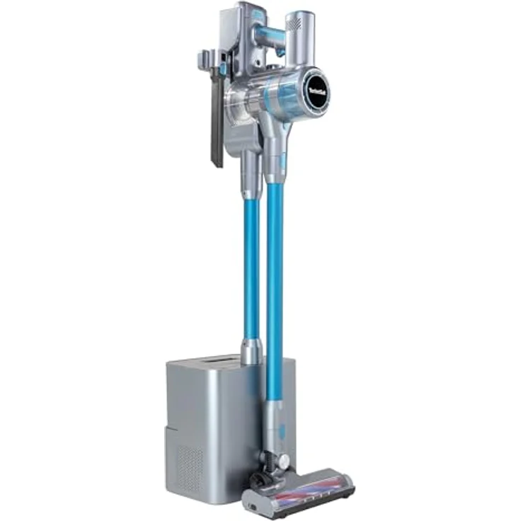 TechniSat TECHNIMAX AS3 Plus, Hand-und Stielstaubsauger mit 450 W, 32.000 Pa Saugkraft, 60 Min Akku, 3L Absaugstation, LC-Display mit LED – Bild 2