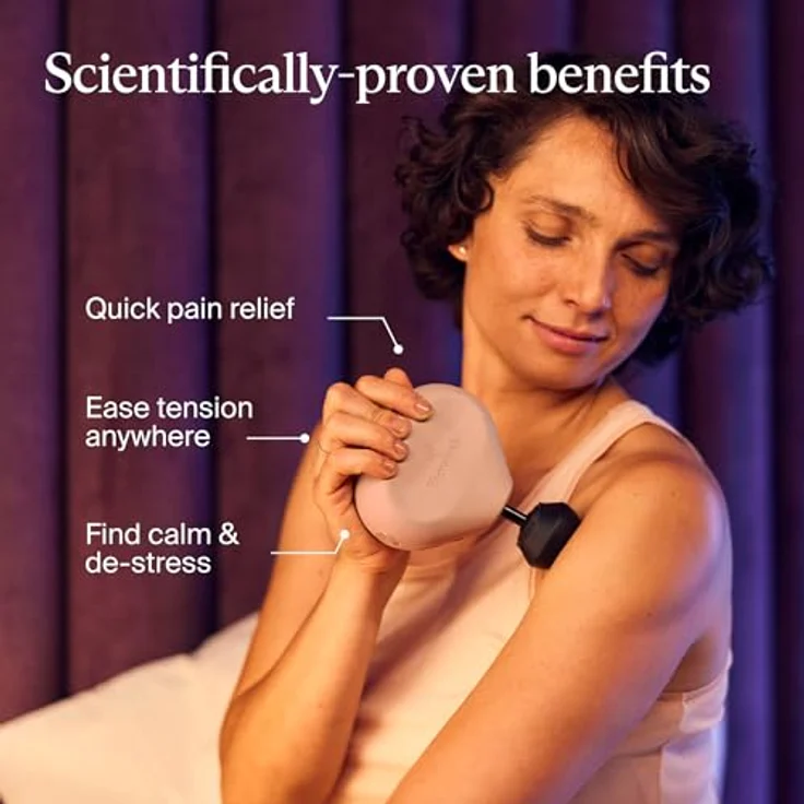 Therabody Theragun Mini (3. Generation) – Ultratragbare Massagepistole mit 180 Minuten Akkulaufzeit, 3 Aufsätzen und Ein-Knopf-Steuerung – Desert Rose – Bild 2