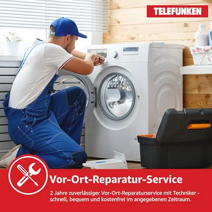 Telefunken Waschmaschine 7kg Frontlader 1400 U/Min. Inverter Motor Schontrommel 15 Programme W714A1W weiß – Bild 10