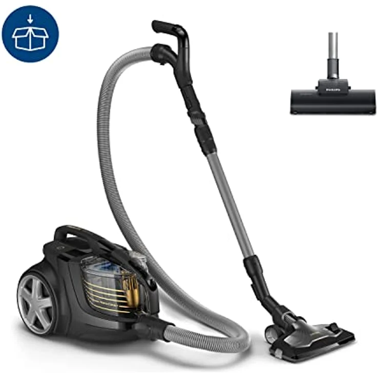 Philips 9000serie Marathon Ultimate (650 W, 2,2 L Staubvolumen, integriertes Zubehör) XB9154|09, Beutelloser Staubsauger, schwarz – Bild 3