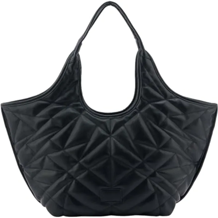 Seidenfelt Huuvari Shopper Tasche, 57 cm, schwarz, 100% Polyurethan