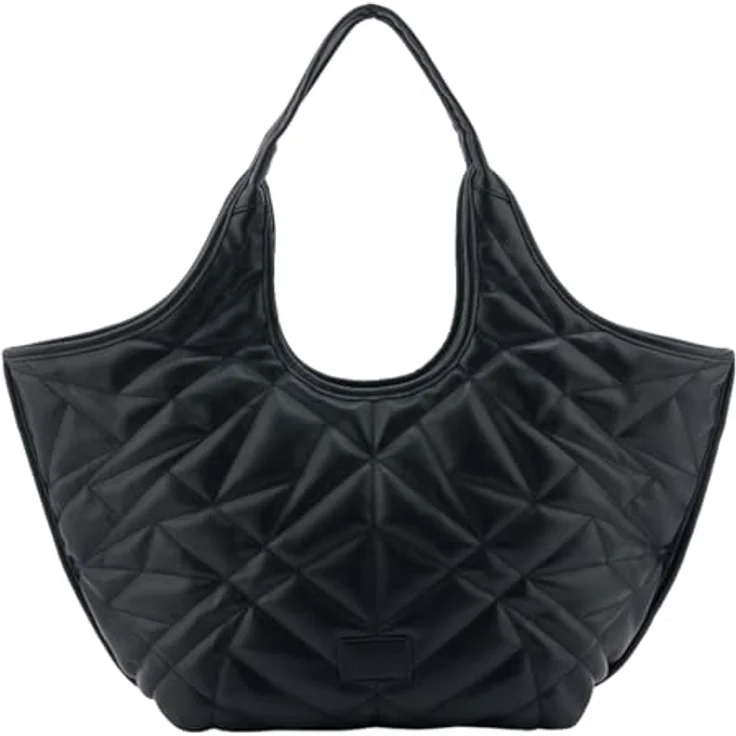 Seidenfelt Huuvari Shopper Tasche, 57 cm, schwarz, 100% Polyurethan – Bild 1