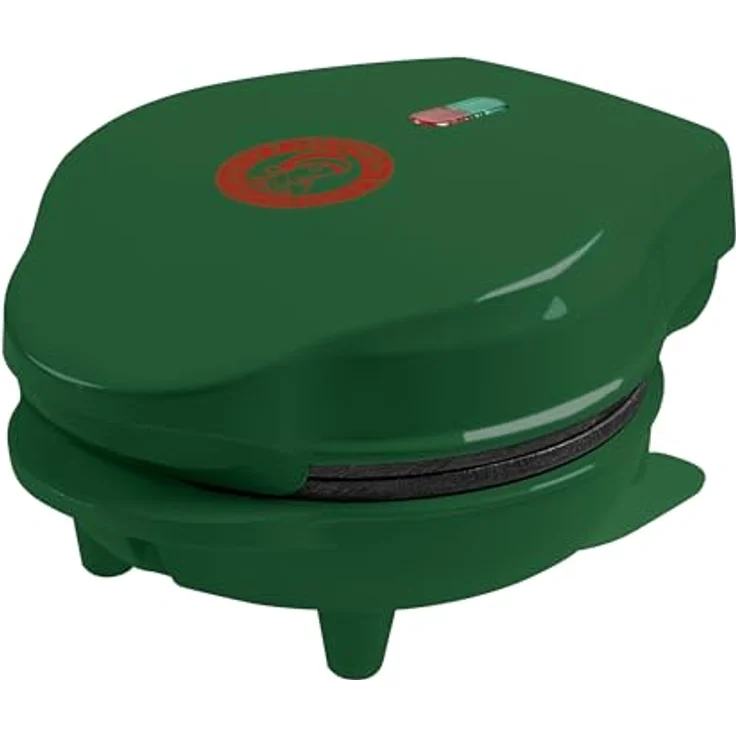 Bestron Mini-Waffeleisen Christmas-Edition, limitierte Auflage mit Antihaftbeschichtung, Waffelgröße 10cm, Farbe: Mattgrün – Bild 2