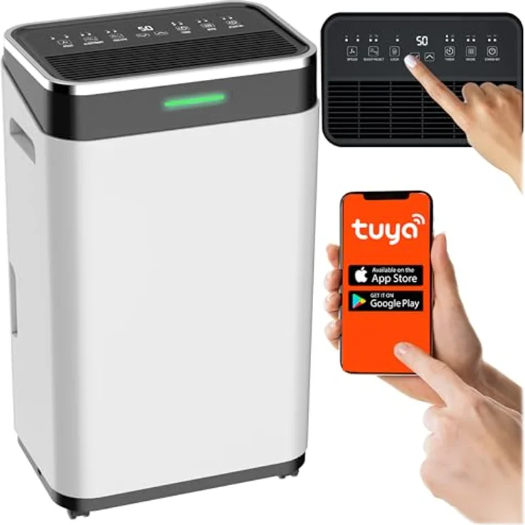 Berdsen BD-533, Kompressor-Luftentfeuchter mit Hygrostat, 25 l/24 h, WLAN-Steuerung, weiß