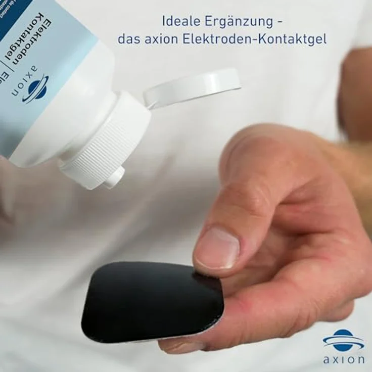 Axion Elektrodenpads TENS EMS, selbstklebende GEL Elektroden 50 x 50 mm, Sparset 20 St. mit 3.75 mm Druckknopfanschluss, kompatibel mit Compex – Bild 7
