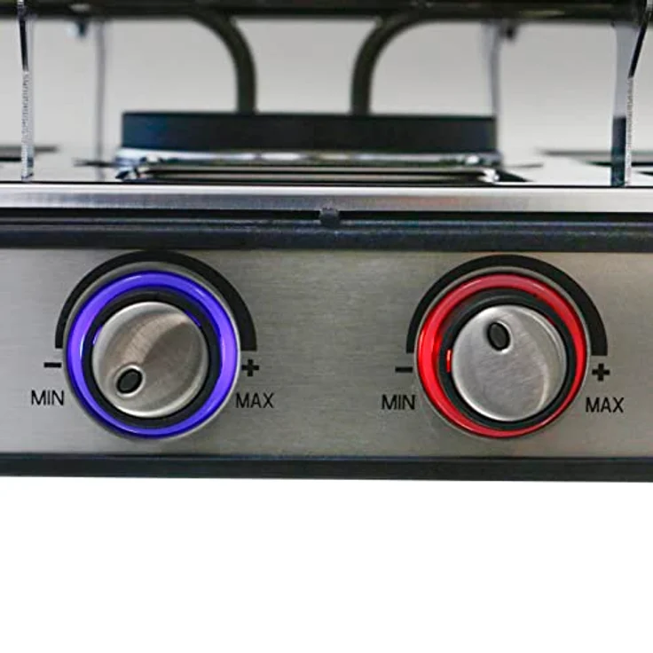 EMERIO 3in1 Raclette Station für bis zu 8 Personen, Grill Fondue, elektrisch, Temperaturregulierung, Bratfläche 38x37cm, Beleuchtung, 2200 Watt, platzsparend, Edelstahl, BPA frei, RG-128187, Schwarz – Bild 4