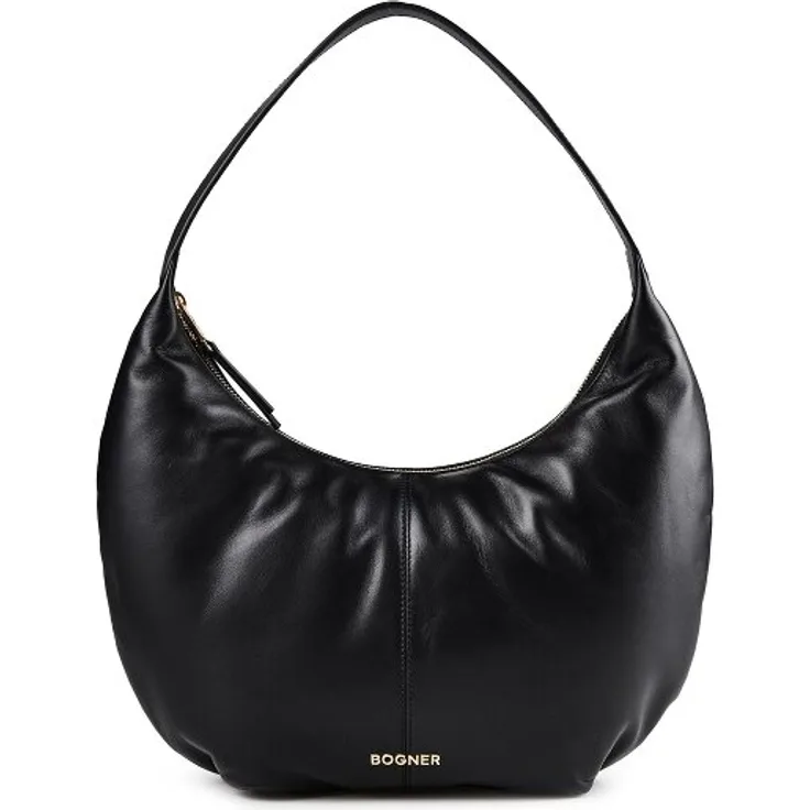 Bogner Loges Grandes Schultertasche, 100% Leder, 32 cm x 5 cm x 18 cm, schwarz