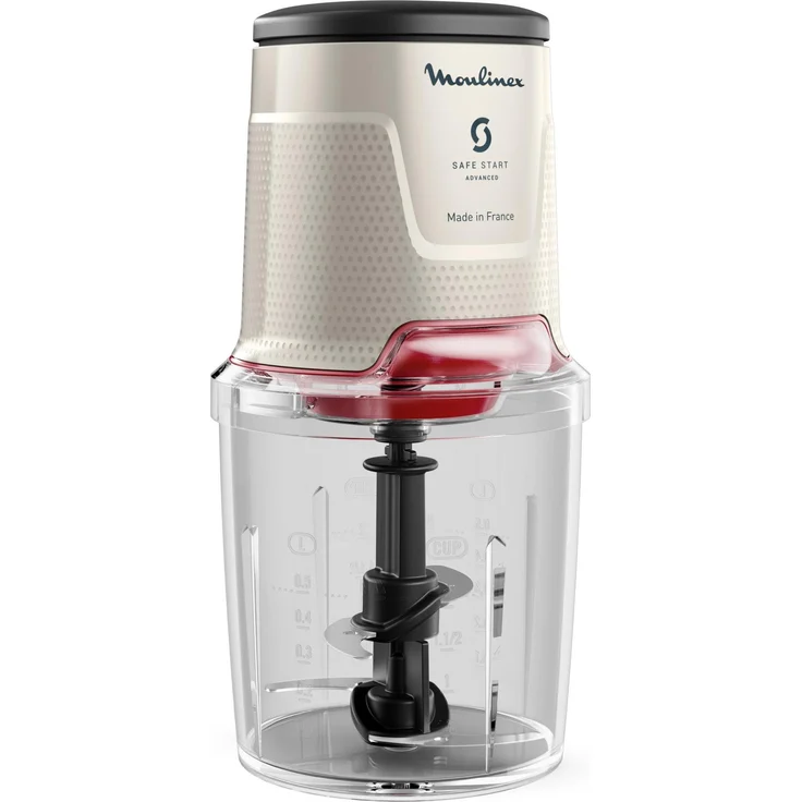 Moulinex Pressa Facile, Zerkleinerer mit 600-W-Motor, Edelstahlklingen, 500 ml Schüssel, Weiss