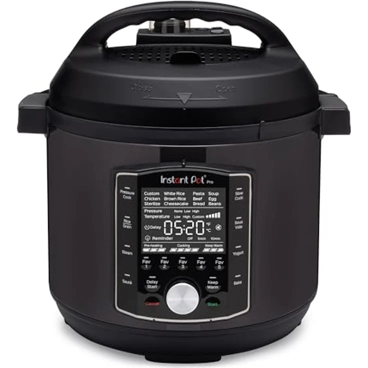 Instant Pot Pro 10-in-1 Multikocher, 7,6 l, 1400 W, Slow Cooker mit 5 Favoriten-Tasten, schwarz – Bild 2