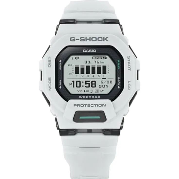 Casio G-Shock GBD-200-7ER, Bluetooth Smartwatch in Weiß mit Smartphone-Kompatibilität