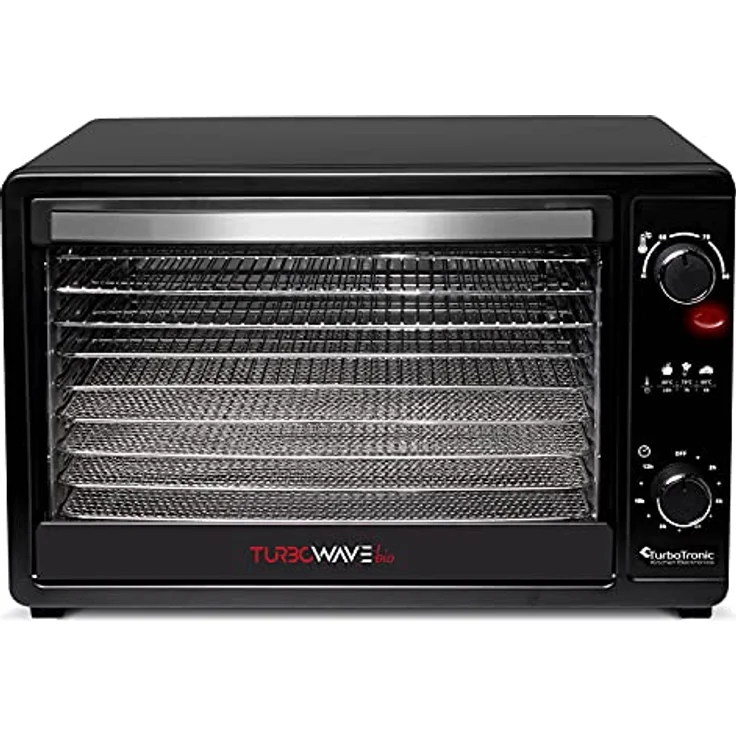 TurboTronic TurboWave BIO Dörrgerät, 9 Ebenen, 650 Watt, schwarz, Metall – Bild 3