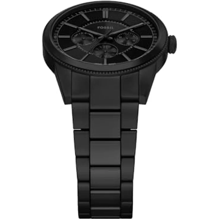 FOSSIL FS6135 Herren Analog Quarz Uhr, 42mm Edelstahlgehäuse, schwarzes Zifferblatt, schwarzes Edelstahlarmband, wasserdicht bis 50m – Bild 4