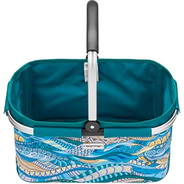 anndora Einkaufskorb mit Klapphenkel, 22 Liter, 48 x 30 x 25 cm, ocean blue – Bild 5