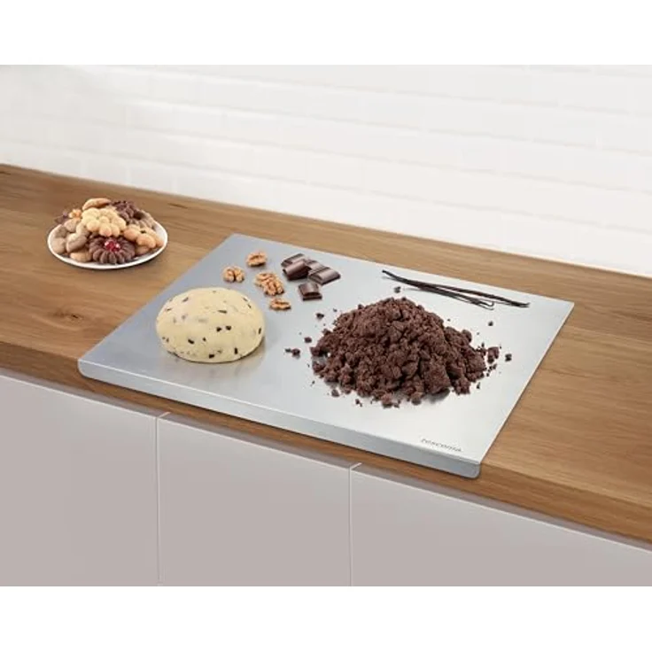 Tescoma GrandCHEF Edelstahl-Platte 45 x 35 cm, rutschfeste, hygienische Zubereitungsmatte für Lebensmittel – Bild 5