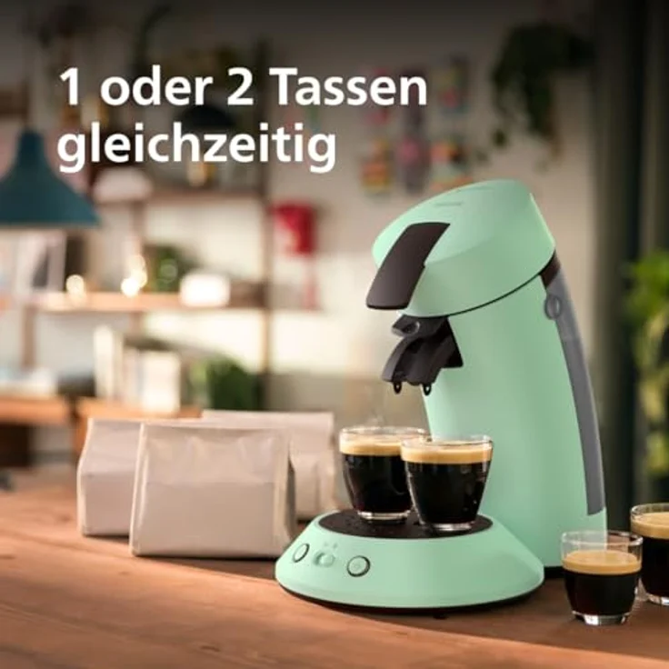 Philips Senseo Original Plus CSA210/80, Kapselmaschine mit Coffee Boost Technologie, Desert Green – Bild 2