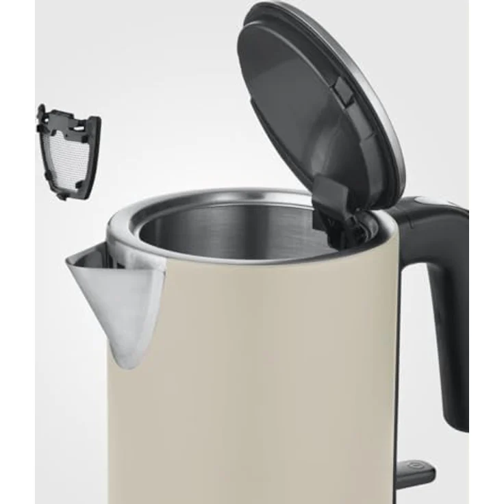 SEVERIN - Wasserkocher, 1 l, 2400 W, Beige, WK 9577 - 100 % BPA-frei, kompaktes Design aus Edelstahl – Bild 3