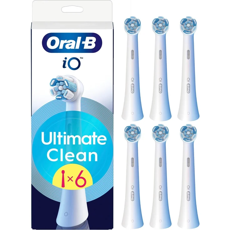 Oral-B iO Ultimate Clean, Zahnbürstenkopf mit Mikro-Vibrationen, 6er Pack – Bild 1