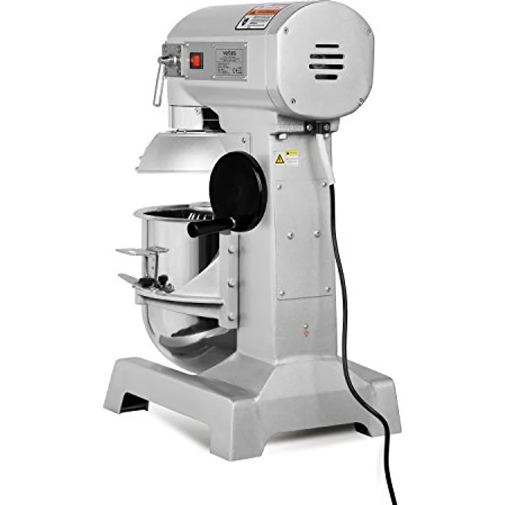 VERTES FD1-TKM-10, Professionelle Teigknetmaschine mit Planetenrührwerk, 10L Edelstahl Rührschüssel, 370W Motor, 3 Geschwindigkeitsstufen – Bild 4