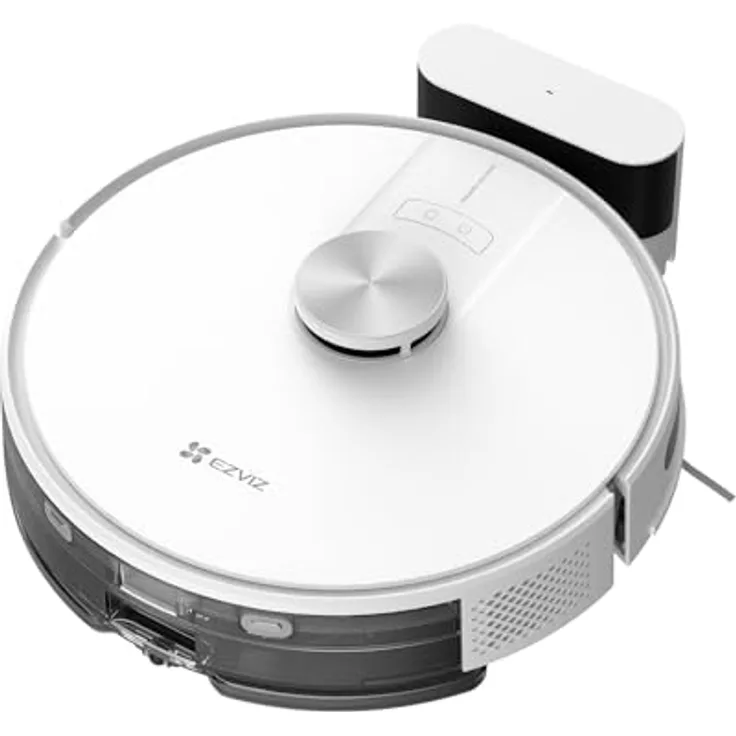EZVIZ Saugroboter RE4 mit Wischfunktion, Staubsauger Roboter 4000PA, 3 in 1 Roboterstaubsauger WLAN, Alexa & APP-Steuerung, Ideal für Tierhaare, Teppiche und Hartböden