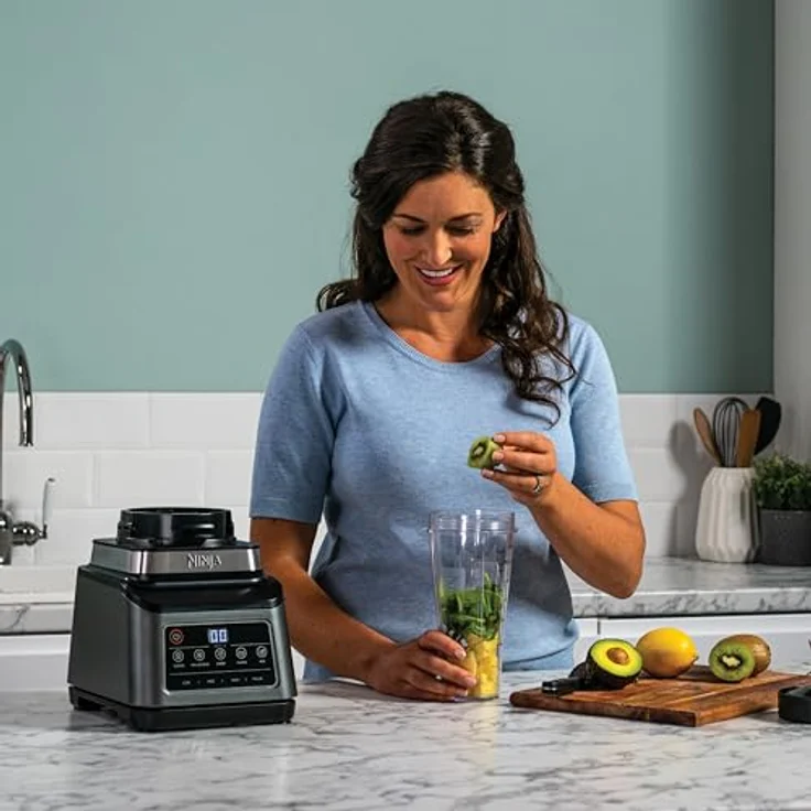 Ninja BN800EU 3-in-1 Foodprozessor, 1200 Watt, 8 Leistugnsstufen, Überhitzungsschutz, 1,8 Liter, Kunststoff, schwarz-silber – Bild 5