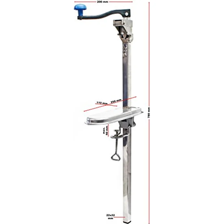 Wiltec Gastronomie Gastro Dosenöffner Tischdosenöffner Büchsenöffner Konservenöffner, Geeignet für verschiedene Dosenformate, Gusseisen Gehäuse, Höhe bis zu 50 cm, Profi-Qualität – Bild 4