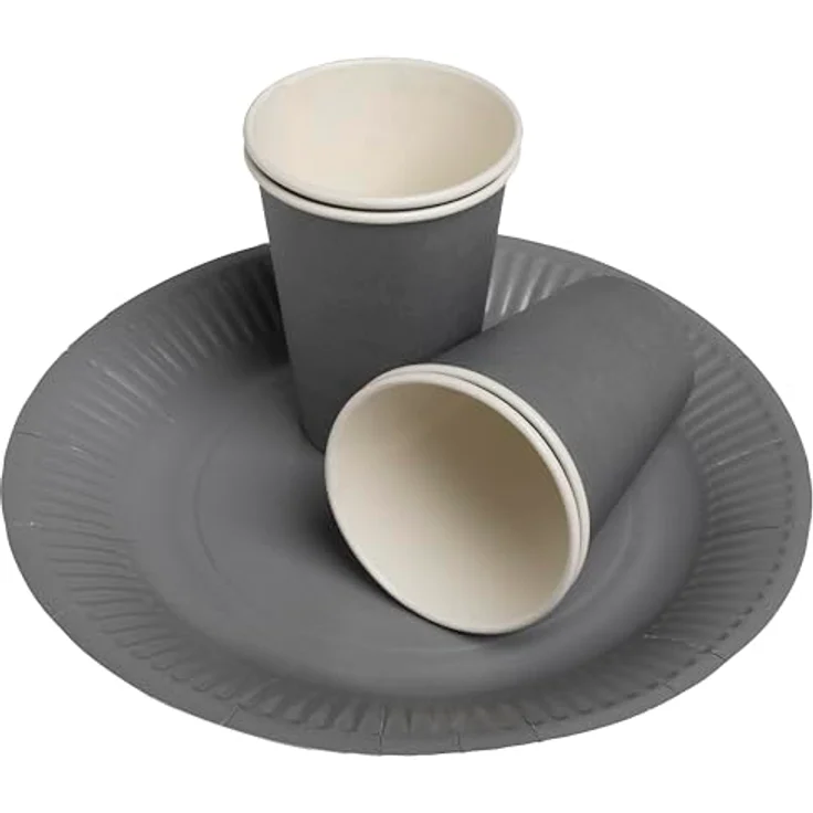 PRO NAPPE Ref. 89118i - 15 Pappbecher 20 cl Karton Grau, FSC-zertifiziert, für kalte und heiße Getränke geeignet – Bild 2