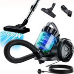 Forrlite Bodenstaubsauger F1600, beutelloser 1600W Staubsauger mit HEPA Filter, inkl. Bodendüse für Fliesen, leicht und leise, 2,2L Staubbehälter