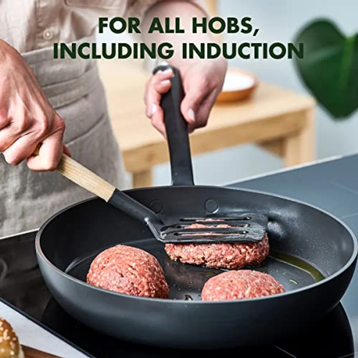 GreenPan Craft Hartanodisierte gesunde keramische Antihaft-Bratpfanne 28 cm, PFAS-frei, induktionsgeeignet, spülmaschinenfest, backofenfest, Schwarz – Bild 5